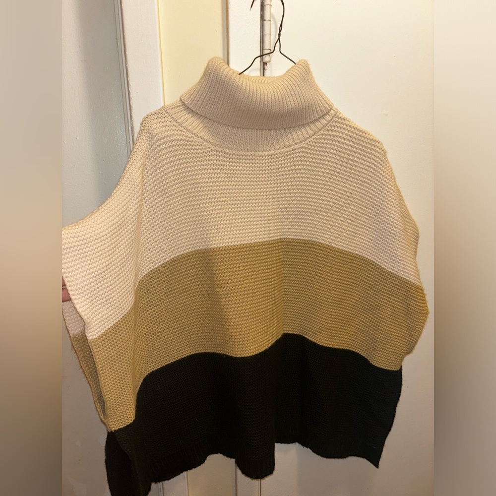 LOFT Poncho-Style Turtleneck Sweater
